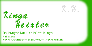 kinga weixler business card